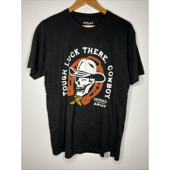 Ariat x Sendero Skull T-Shirt Men's Medium Black - Picture 1 of 5